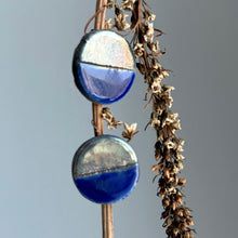 Load image into Gallery viewer, RAKU COBALT earrings