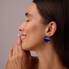 Load image into Gallery viewer, RAKU COBALT earrings