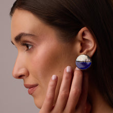 Load image into Gallery viewer, RAKU COBALT earrings
